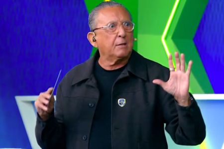 Galvão Bueno, durante o programa "Galvão FC"