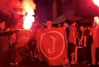 Torcedores do Juventus 'invadem' rua em SP e celebram acesso à Série A1 do Paulista