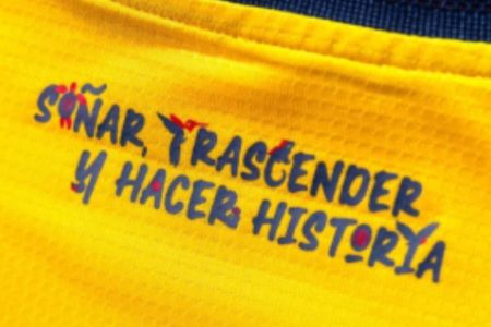Frase contida nos uniformes do Equador para a Copa do Mundo de 2026