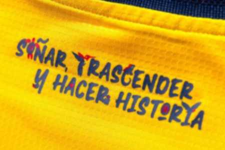 Frase contida nos uniformes do Equador para a Copa do Mundo de 2026