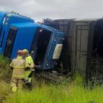 Motorista morre após ser atingido por caminhão carregado de carvão na BR-494