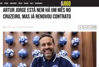 Imprensa portuguesa se impressiona com renovação entre Cruzeiro e Artur Jorge
