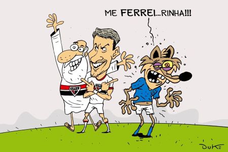 Charge do Duke sobre a goleada do São Paulo no Morumbis