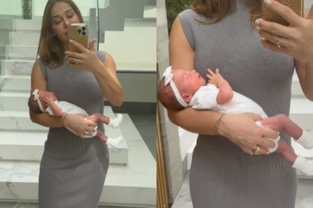 Maíra Cardi e a filha Eloáh