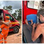Bombeiros resgatam homem abandonado em mata próximo à BR-040