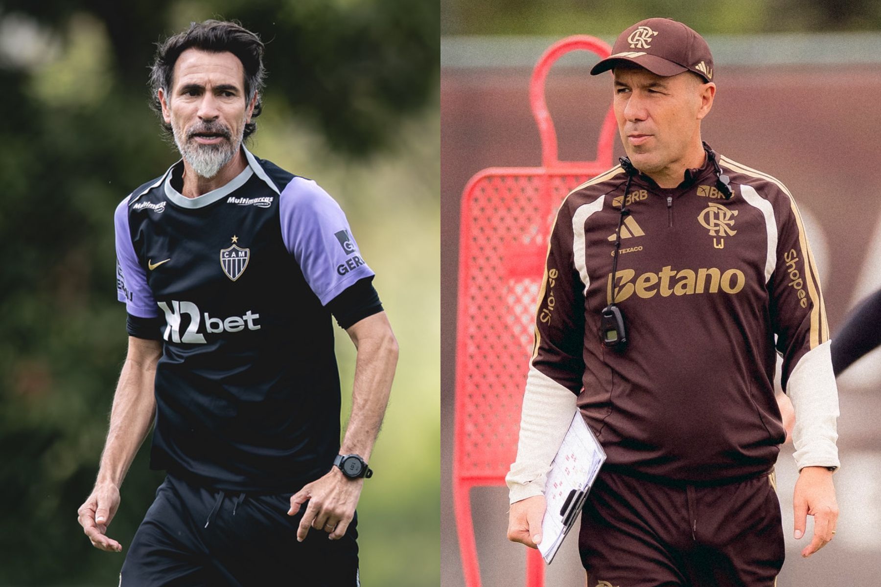 Em lados opostos na tabela, Atlético e Flamengo se enfrentam pelo Brasileiro