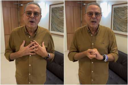 Luis Roberto em pronunciamento após diagnóstico de neoplasia