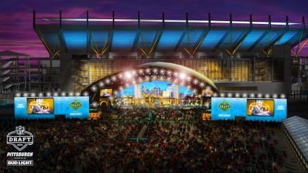Assim será o palco do Draft da NFL 2026, em Pittsburgh