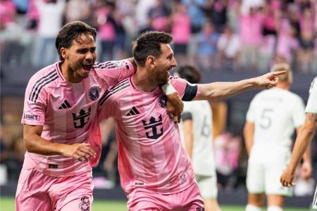 Messi comemora gol pelo Inter Miami na MLS