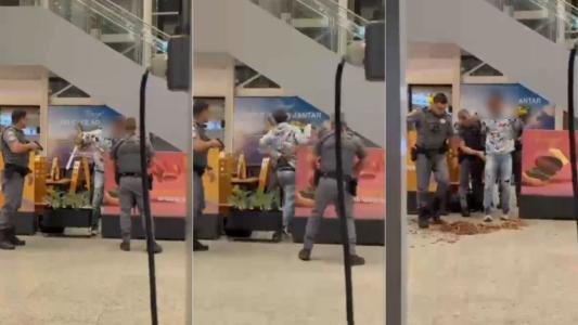 Homem é preso após ameaçar pessoas com espada em aeroporto de SP; veja o momento