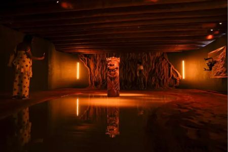 A instalação Tororoma, do artista Davi de Jesus do Nascimento, durante abertura comemoração aos 20 anos do Instituto Inhotim, em Brumadinho • Tomaz Silva/Agência Brasil