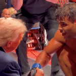 Vídeo revela diálogo curioso entre Borrachinha e Trump durante UFC 327: 'Você é bonito'