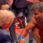 Vídeo revela diálogo curioso entre Borrachinha e Trump durante UFC 327: 'Você é bonito'