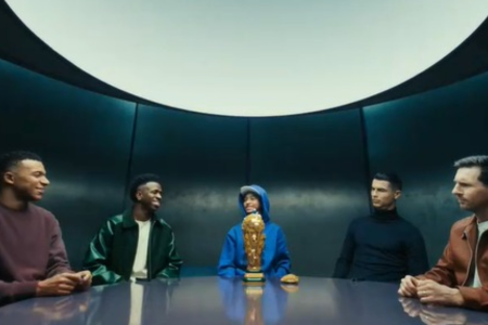 Cristiano Ronaldo, Vini Jr, Mbappé e Messi em campanha publicitária