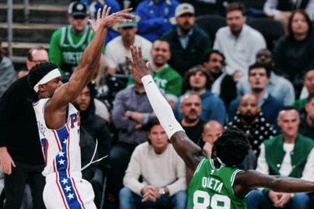O Philadelphia 76ers venceu o Boston Celtics na noite desta terça-feira (21)