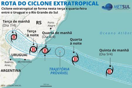 Acumulados de chuva podem ultrapassar100 mm em 24h • Arte por Leandro Maciel - Reprodução | MetSul Meteorologia