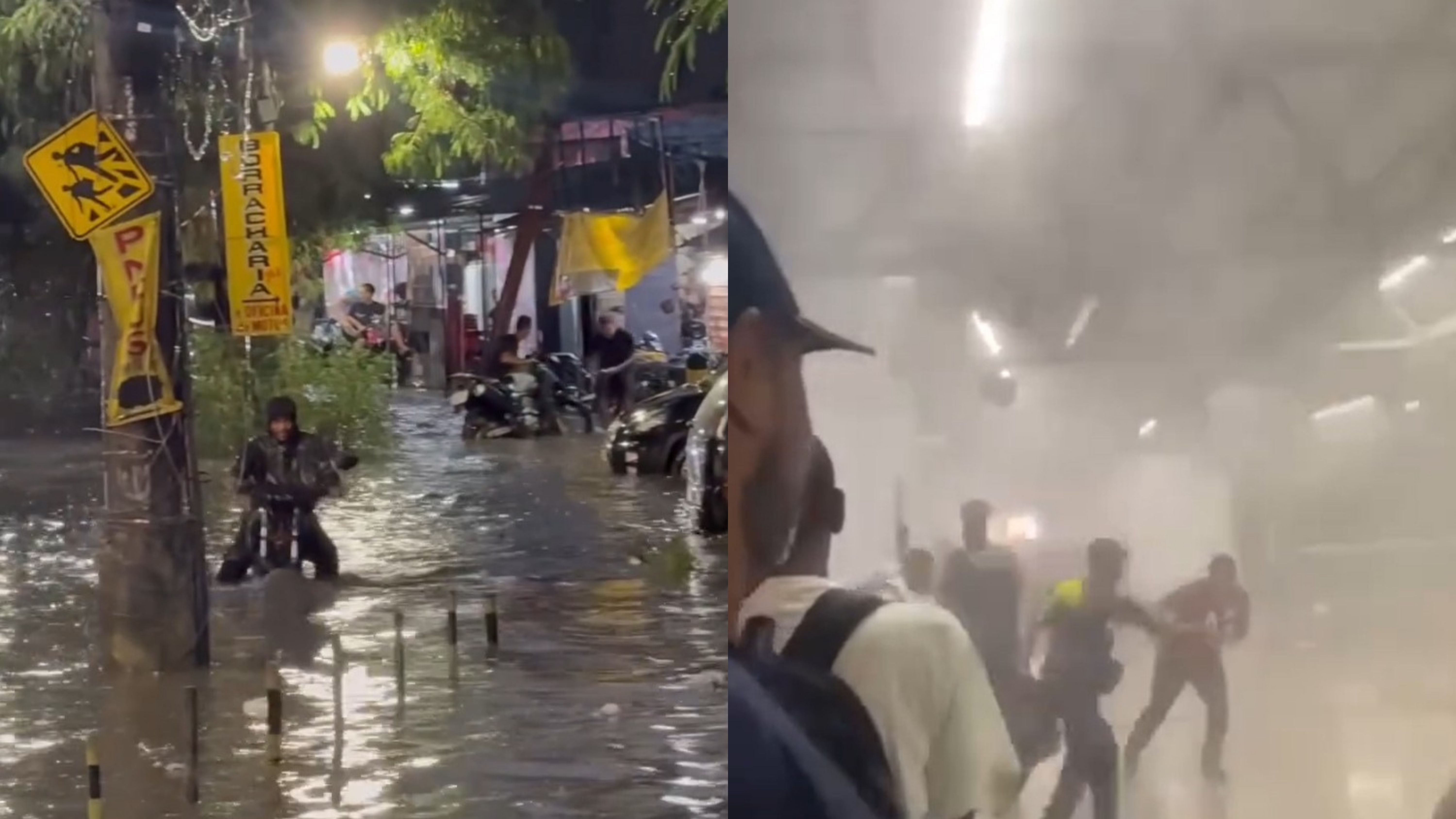 Temporal alaga ruas do Rio e forte ventania assusta moradores; veja vídeos