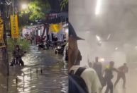 Temporal alaga ruas do Rio e forte ventania assusta moradores; veja vídeos