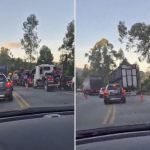 Caminhão com bois tomba na BR-381 e deixa dois feridos em João Monlevade