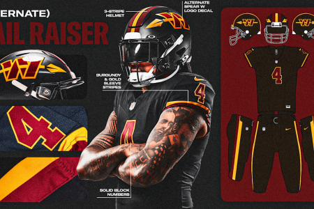 Uniforme alternativo dos Commanders • Divulgação/Commanders