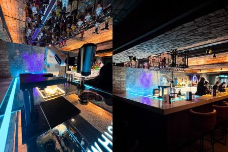 Robô Bartender do Whisper Bar e Lounge • Arquivo pessoal