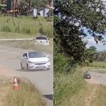Carro bate em poste e interdita MG-10 em Lagoa Santa