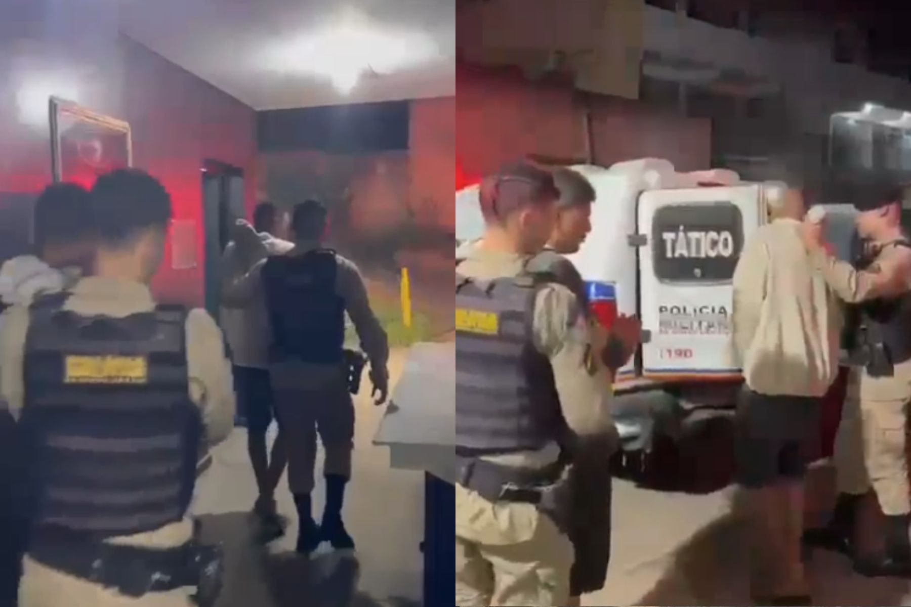Vídeo mostra momento em que suspeitos de ataque a bar na Pampulha, em BH, são presos