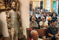 Imagem de São Roque furtada há 30 anos é devolvida a santuário no interior de MG