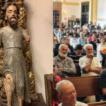 Imagem de São Roque furtada há 30 anos é devolvida a santuário no interior de MG