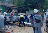 Trabalhador é eletrocutado em Cava Grande durante manutenção na rede elétrica