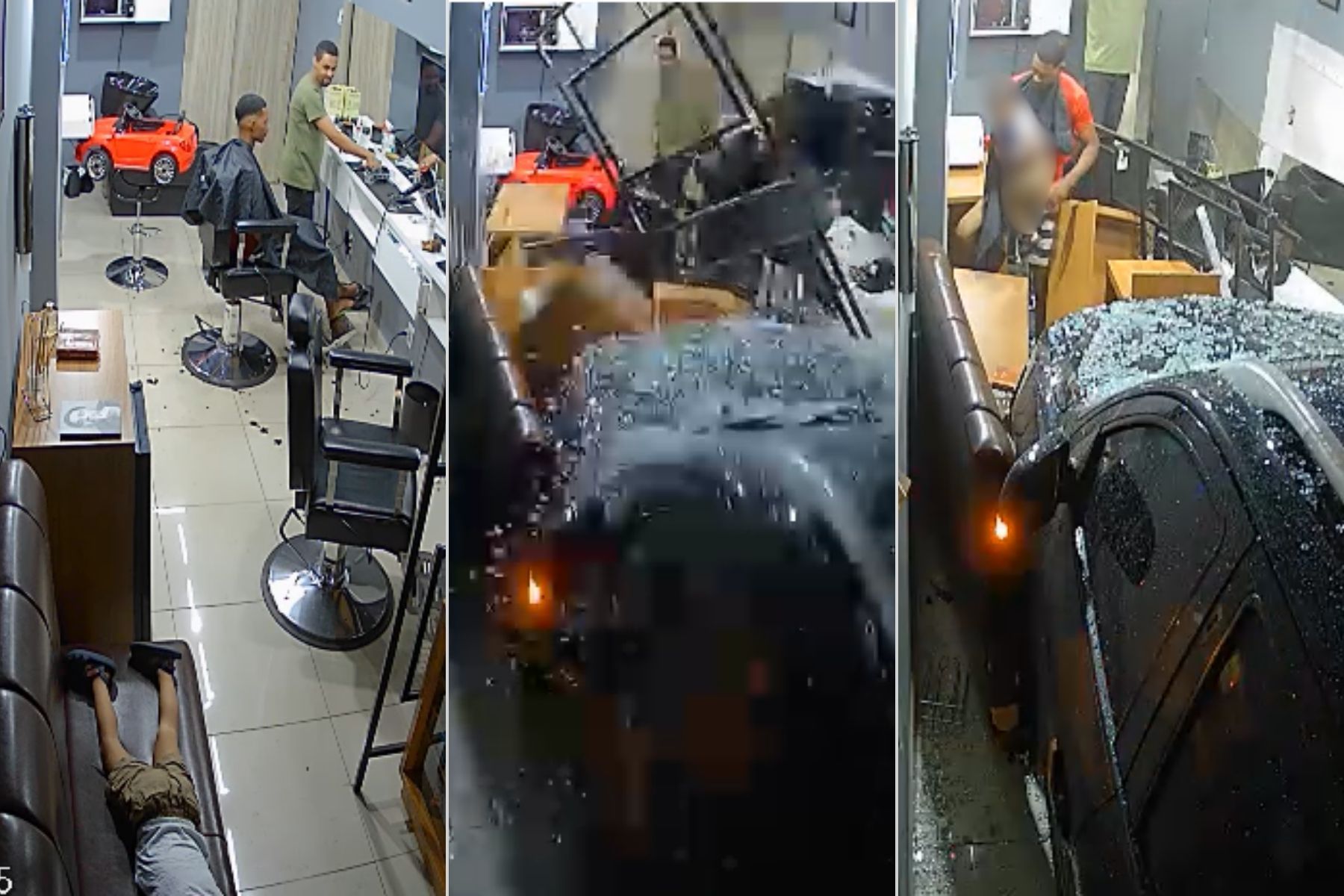 Motorista que invadiu barbearia e atingiu criança estava foragida e não tinha CNH