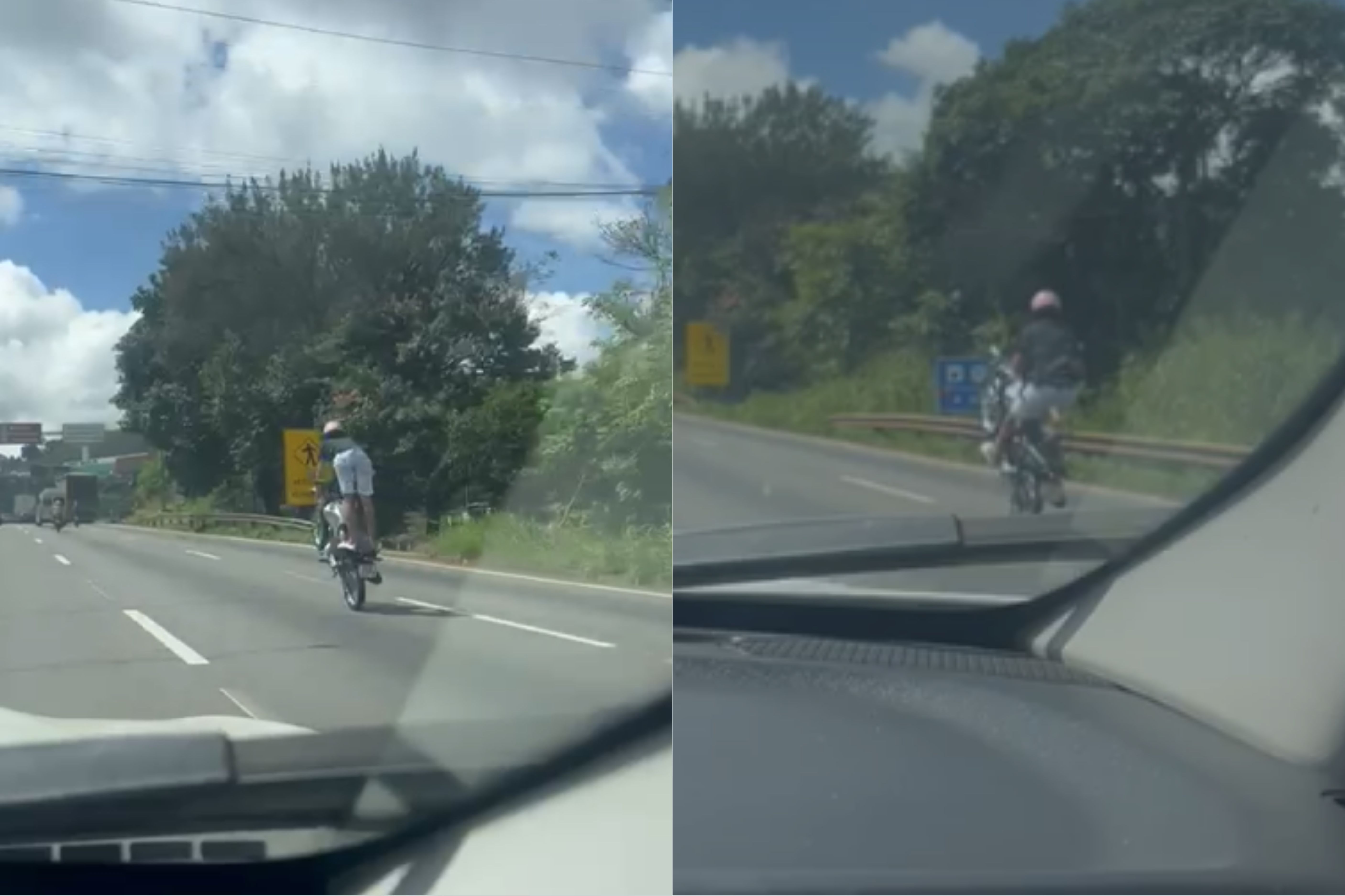 Vídeo: motociclista faz manobra perigosa no Anel Rodoviário de Belo Horizonte
