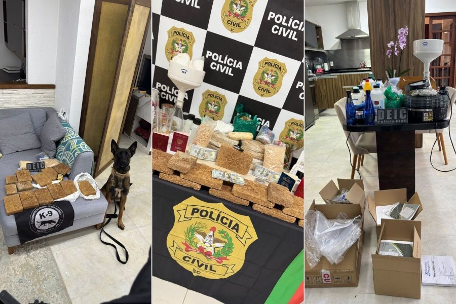 PC descobre laboratório de cocaína em SC e prende traficante russo