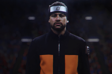 Neymar em parceria entre eFootball e Naruto