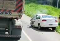 Acidente com carro da TV Band na BR-381 deixa morto e ferido na Grande BH