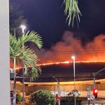 Incêndio mobiliza bombeiros no Velódromo do Parque Olímpico no RJ