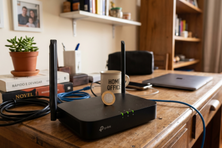 Colocar uma moeda no roteador pode mudar sua internet