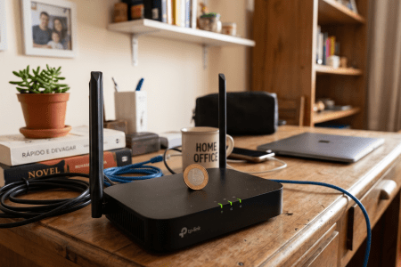 Colocar uma moeda no roteador pode mudar sua internet