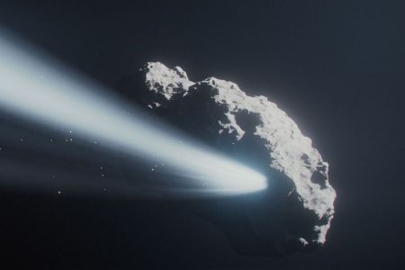 Ilustração feita pela NASA que representa o cometa 41P.