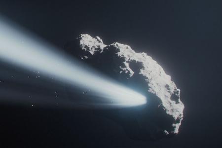 Ilustração feita pela NASA que representa o cometa 41P.