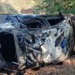 Capotamento de carro deixa dois feridos na BR-356, em Itabirito