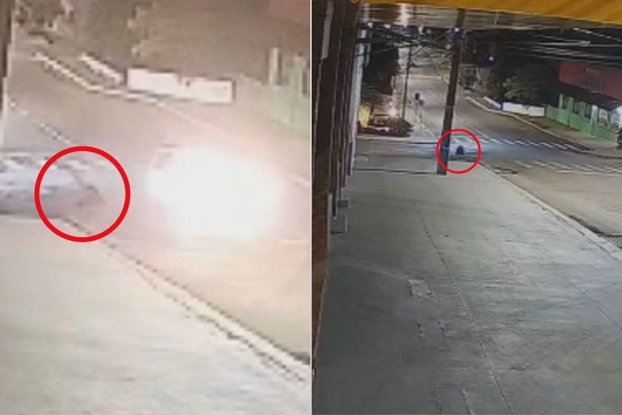 Vídeo: mulher é agredida pelo companheiro e pula de carro em movimento para fugir no PR