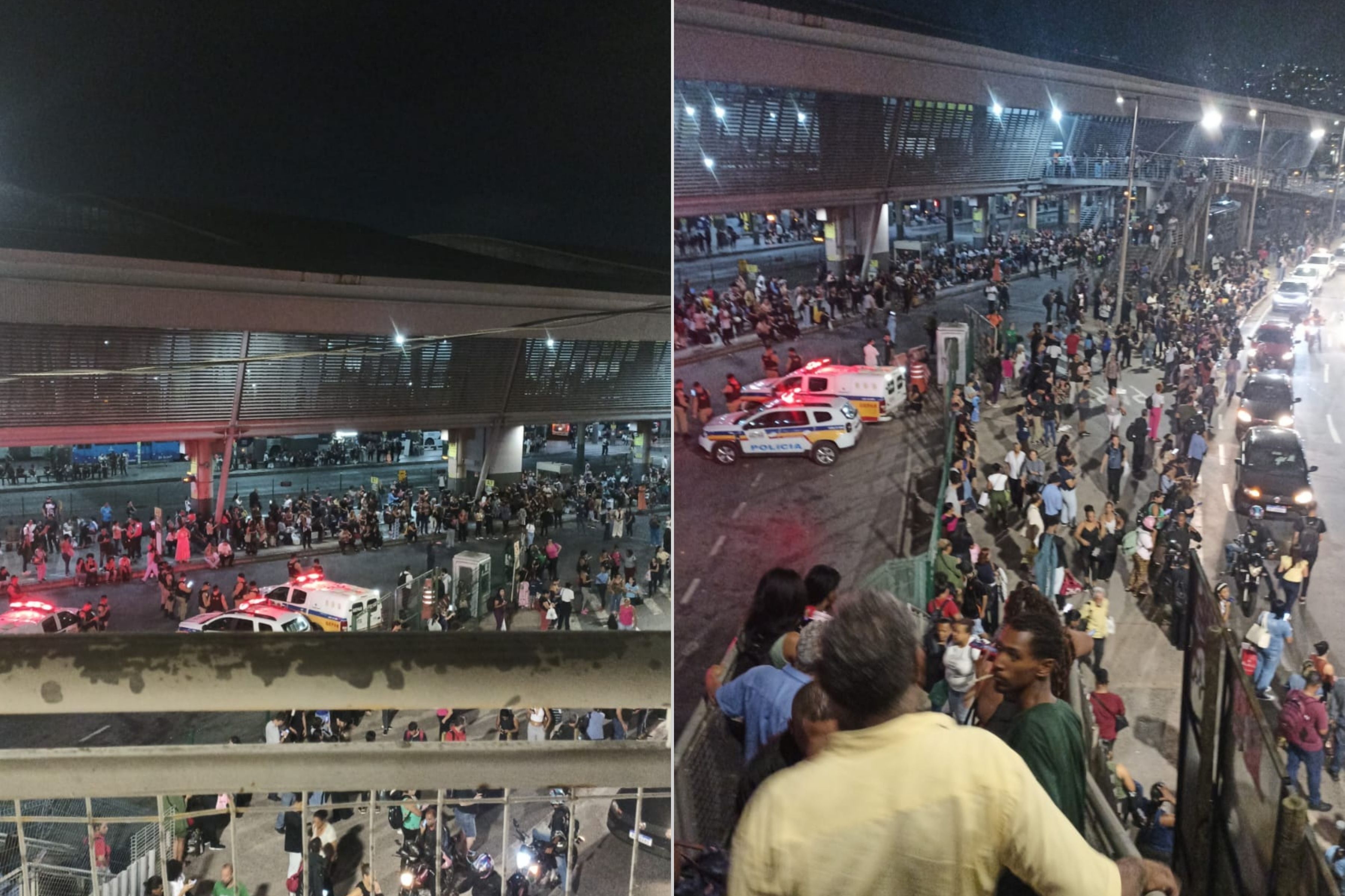 Atrasos de ônibus revoltam passageiros na Estação São Gabriel, em BH