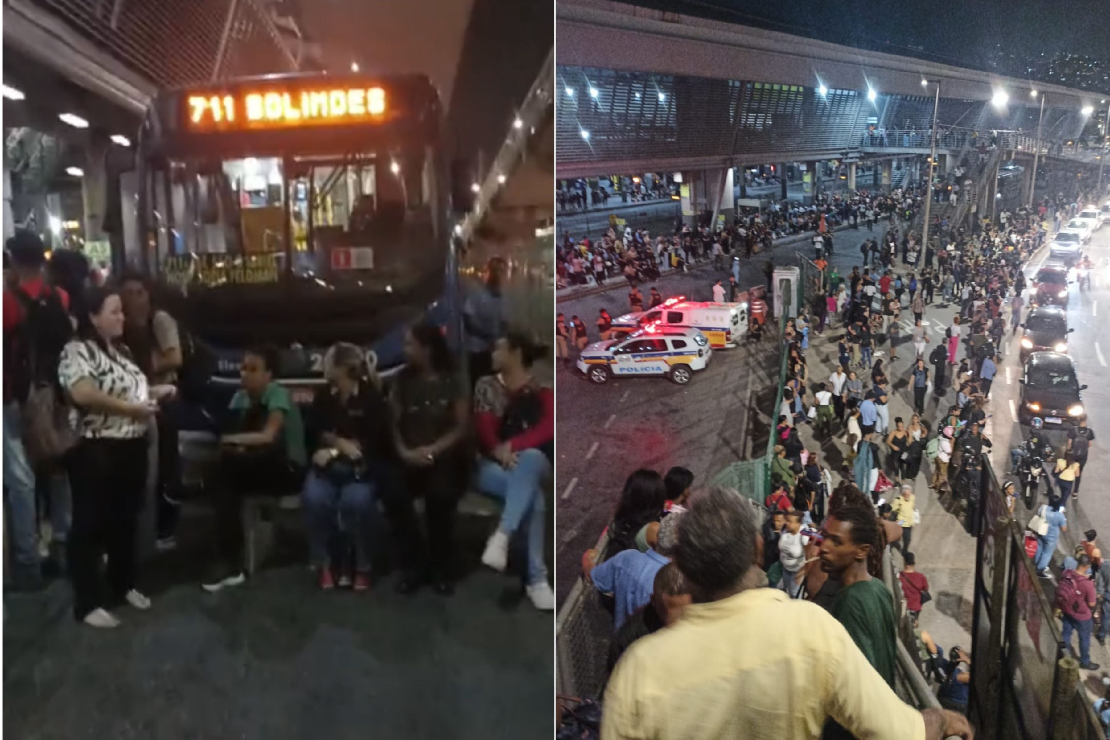Manifestantes impedem circulação de ônibus em estação de BH: ‘Ninguém entra e ninguém saí’
