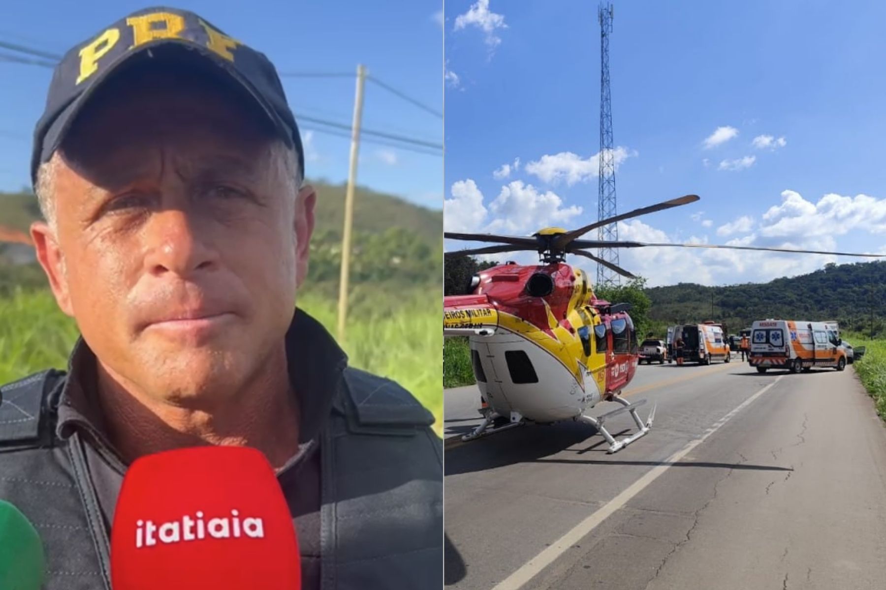 Carro da TV Band envolvido em acidente na BR-381 invadiu a contramão, diz agente da PRF
