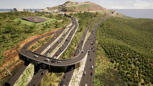 Projeção do Viaduto Ferradura, na divisa entre Nova Lima e BH