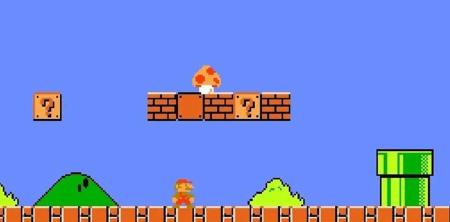 Aparição de um cogumelo durante gameplay em Mario Bros • Nintendo