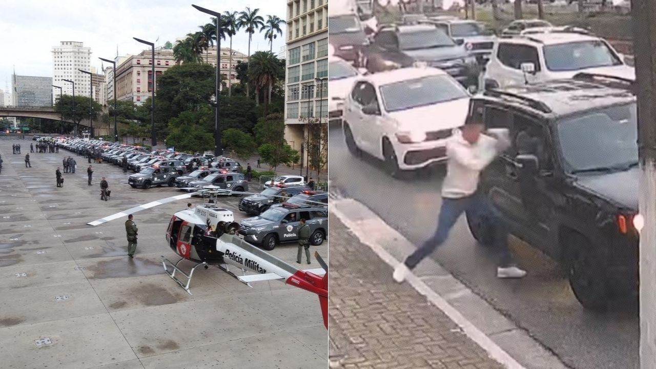 Megaoperação com 900 policiais mira 'gangue do quebra-vidro' no centro de SP