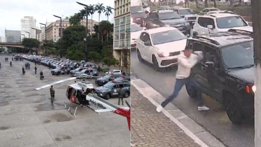Megaoperação com 900 policiais mira 'gangue do quebra-vidro' no centro de SP