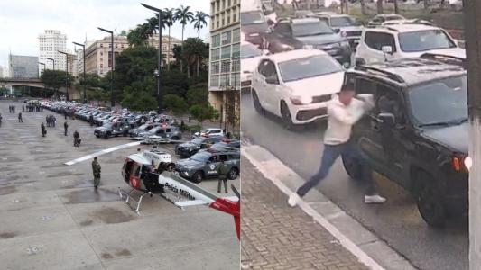 Megaoperação com 900 policiais mira 'gangue do quebra-vidro' no centro de SP